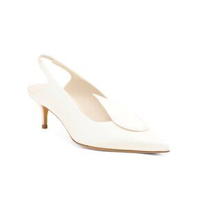 SOMETHING BLEU Ivory Made In Italy Veva Slingback Pumps